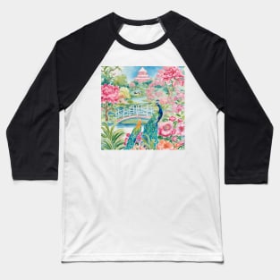 Preppy colors mystical chinoiserie garden Baseball T-Shirt